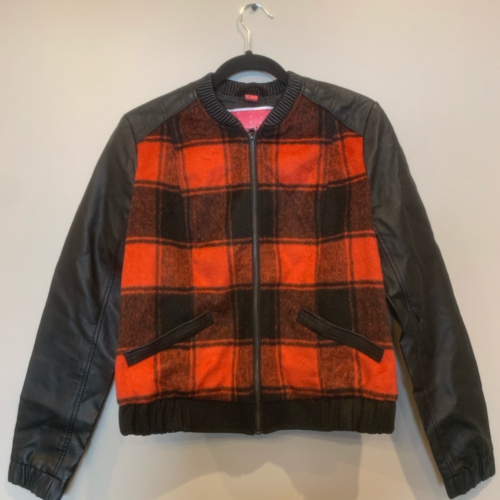 flannel lined moto jacket
